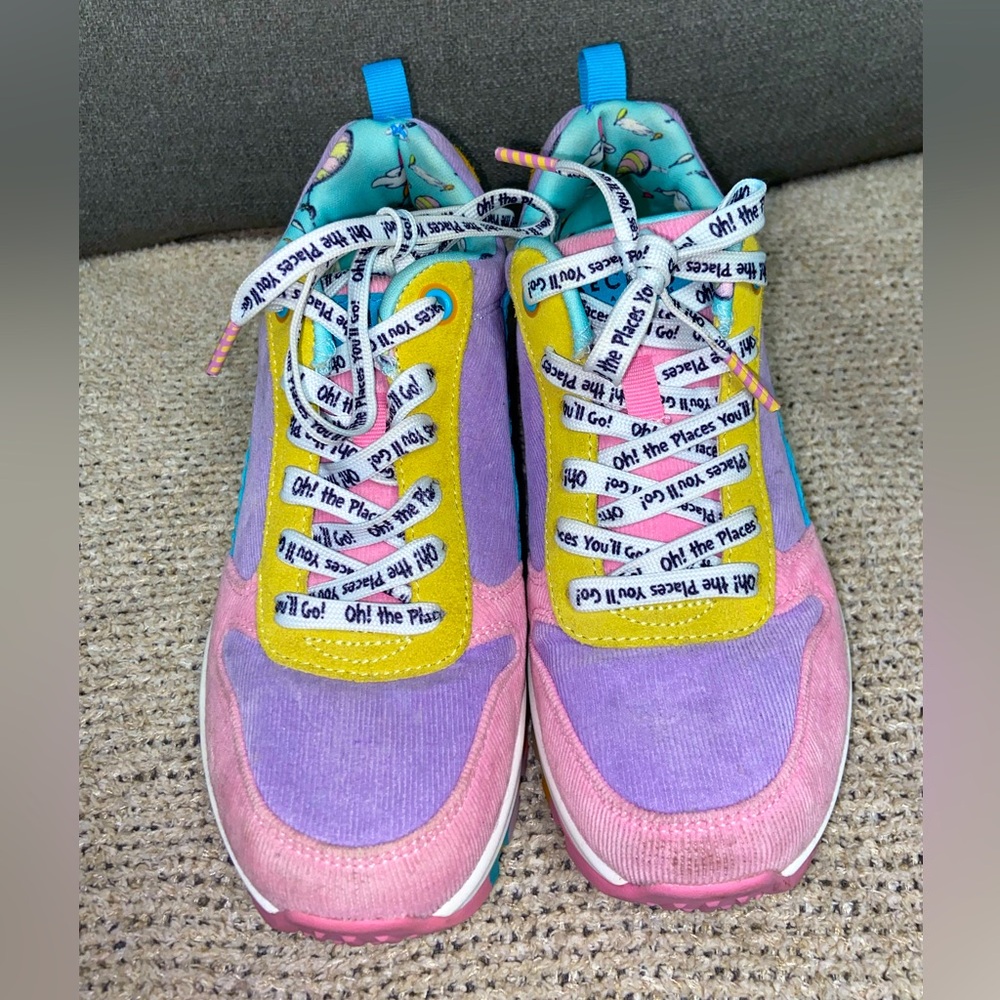 Dr Seuss Oh the Places You Will Go Colorful Sneakers